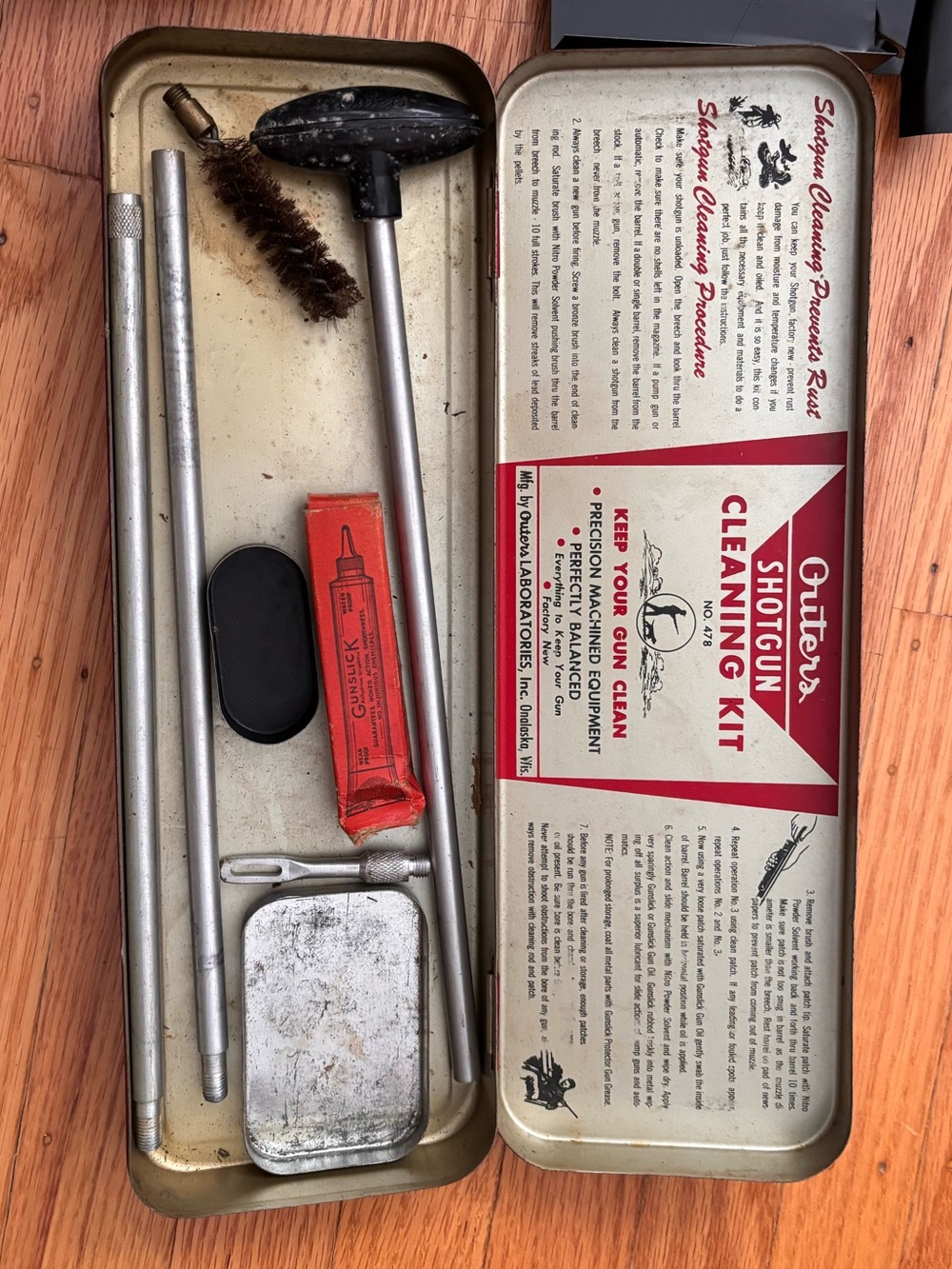 Vintage “Gutters brand Shotgun Cleaning Kit with Rods and Accessories.